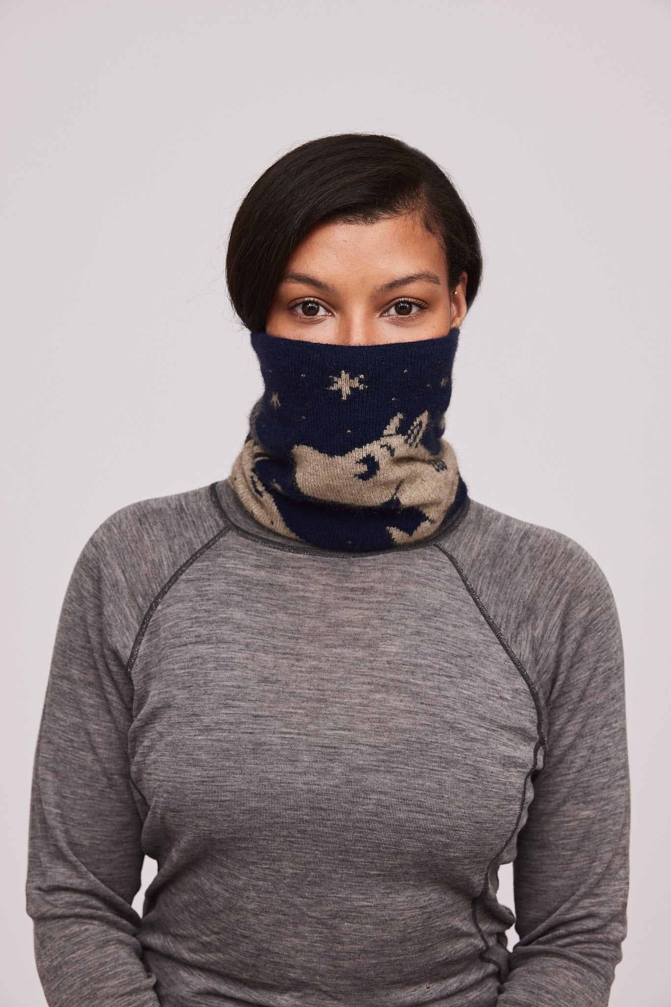 Moomintroll Neck Gaiter (Navy)