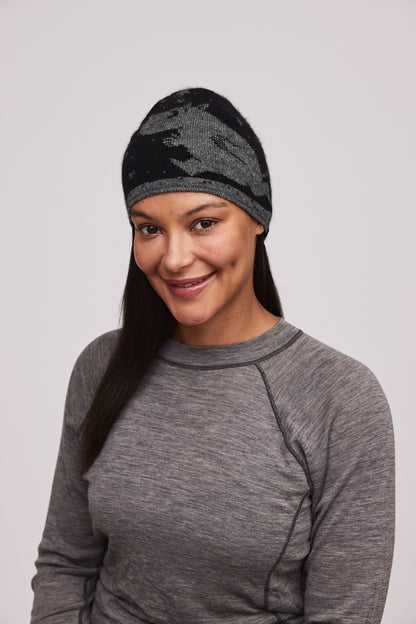 Moomintroll Beanie (Black/Grey)